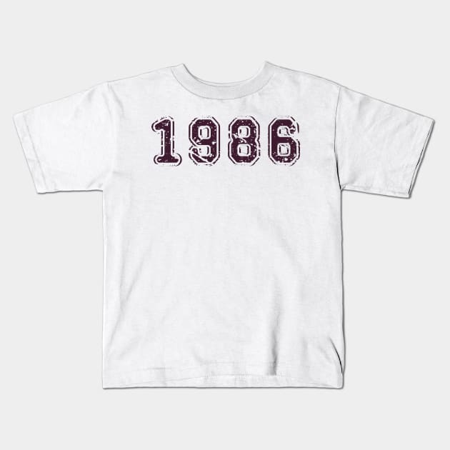 1986 Kids T-Shirt by Myartstor 